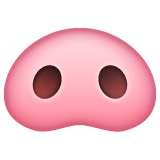 Whatsapp design of the pig nose emoji verson:2.23.2.72