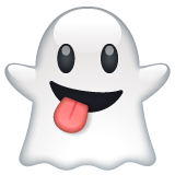 Whatsapp design of the ghost emoji verson:2.23.2.72