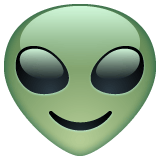 Whatsapp design of the alien emoji verson:2.23.2.72
