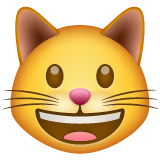 Whatsapp design of the grinning cat emoji verson:2.23.2.72