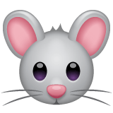 Whatsapp design of the mouse face emoji verson:2.23.2.72