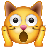Whatsapp design of the weary cat emoji verson:2.23.2.72