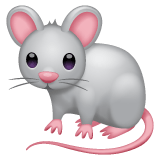 Whatsapp design of the mouse emoji verson:2.23.2.72