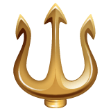 Whatsapp design of the trident emblem emoji verson:2.23.2.72