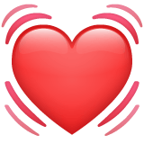 Whatsapp design of the beating heart emoji verson:2.23.2.72