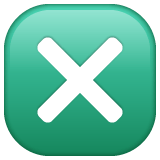 Whatsapp design of the cross mark button emoji verson:2.23.2.72