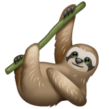 Whatsapp design of the sloth emoji verson:2.23.2.72