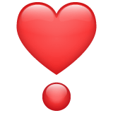 Whatsapp design of the heart exclamation emoji verson:2.23.2.72