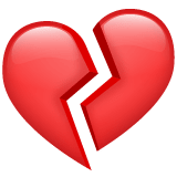 Whatsapp design of the broken heart emoji verson:2.23.2.72
