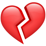 Whatsapp design of the broken heart emoji verson:2.23.2.72