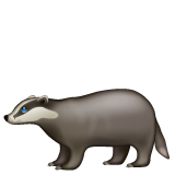 Whatsapp design of the badger emoji verson:2.23.2.72