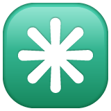 Whatsapp design of the eight-spoked asterisk emoji verson:2.23.2.72