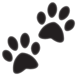 Whatsapp design of the paw prints emoji verson:2.23.2.72