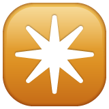 Whatsapp design of the eight-pointed star emoji verson:2.23.2.72