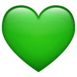 Whatsapp design of the green heart emoji verson:2.23.2.72