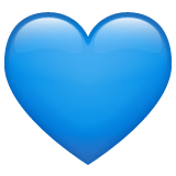 Whatsapp design of the blue heart emoji verson:2.23.2.72