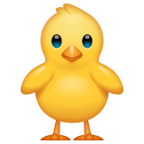Whatsapp design of the front-facing baby chick emoji verson:2.23.2.72