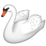 Whatsapp design of the swan emoji verson:2.23.2.72