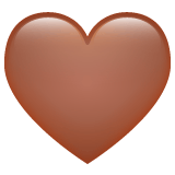 Whatsapp design of the brown heart emoji verson:2.23.2.72
