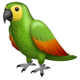 Whatsapp design of the parrot emoji verson:2.23.2.72