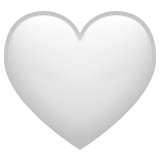 Whatsapp design of the white heart emoji verson:2.23.2.72
