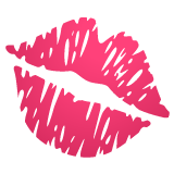 Whatsapp design of the kiss mark emoji verson:2.23.2.72