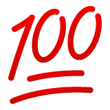 Whatsapp design of the hundred points emoji verson:2.23.2.72