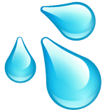 Whatsapp design of the sweat droplets emoji verson:2.23.2.72