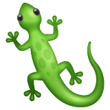 Whatsapp design of the lizard emoji verson:2.23.2.72