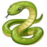 Whatsapp design of the snake emoji verson:2.23.2.72