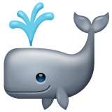 Whatsapp design of the spouting whale emoji verson:2.23.2.72