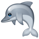 Whatsapp design of the dolphin emoji verson:2.23.2.72