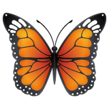 Whatsapp design of the butterfly emoji verson:2.23.2.72