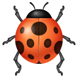 Whatsapp design of the lady beetle emoji verson:2.23.2.72