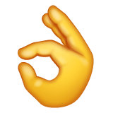 Whatsapp design of the OK hand emoji verson:2.23.2.72