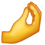 Whatsapp design of the pinched fingers emoji verson:2.23.2.72