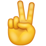 Whatsapp design of the victory hand emoji verson:2.23.2.72