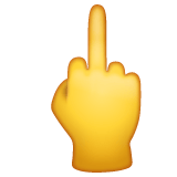 Whatsapp design of the middle finger emoji verson:2.23.2.72