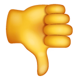 Whatsapp design of the thumbs down emoji verson:2.23.2.72