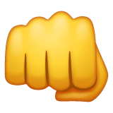 Whatsapp design of the oncoming fist emoji verson:2.23.2.72
