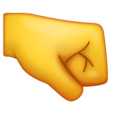 Whatsapp design of the right-facing fist emoji verson:2.23.2.72
