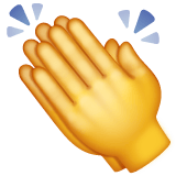 Whatsapp design of the clapping hands emoji verson:2.23.2.72