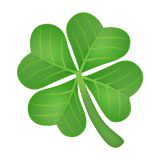 Whatsapp design of the four leaf clover emoji verson:2.23.2.72