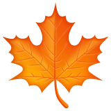 Whatsapp design of the maple leaf emoji verson:2.23.2.72