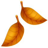 Whatsapp design of the fallen leaf emoji verson:2.23.2.72