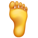 Whatsapp design of the foot emoji verson:2.23.2.72