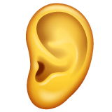 Whatsapp design of the ear emoji verson:2.23.2.72