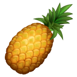 Whatsapp design of the pineapple emoji verson:2.23.2.72