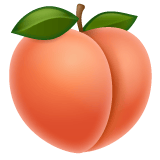 Whatsapp design of the peach emoji verson:2.23.2.72