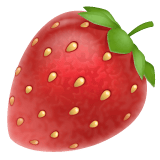 Whatsapp design of the strawberry emoji verson:2.23.2.72